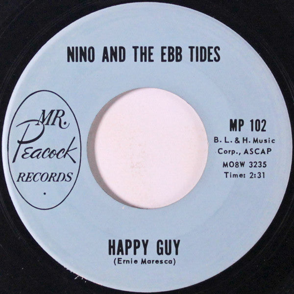 Nino & The Ebb Tides : Wished I Was Home / Happy Guy (7", Single)