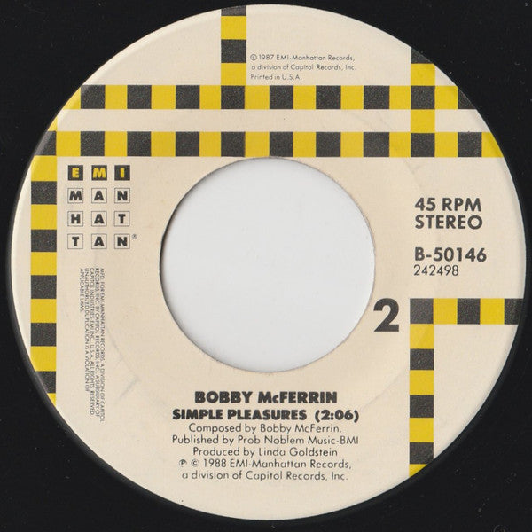 Bobby McFerrin : Don't Worry, Be Happy (7", Single, SRC)