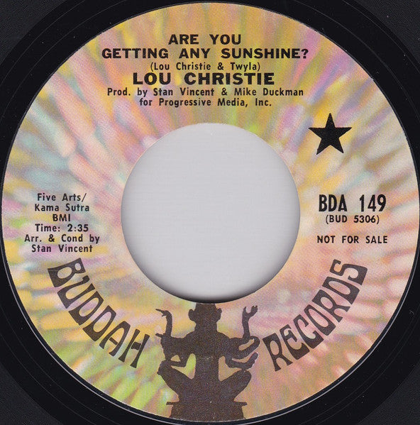 Lou Christie : Are You Getting Any Sunshine? / It'll Take Time (7", Promo, Styrene)