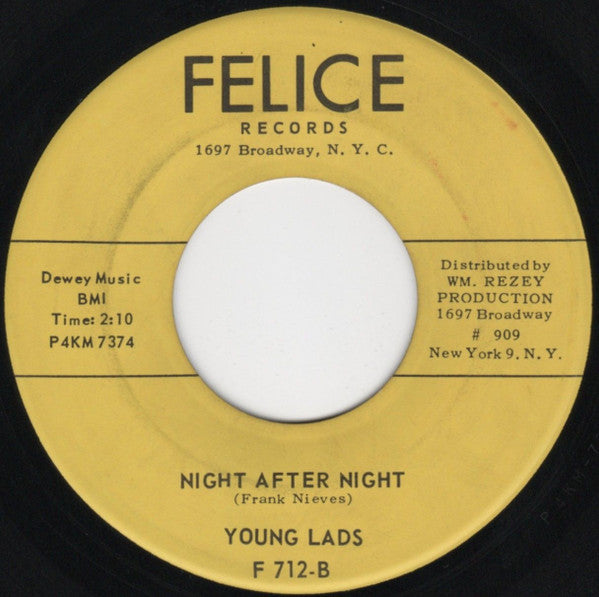 Young Lads : Graduation Kiss / Night After Night (7")