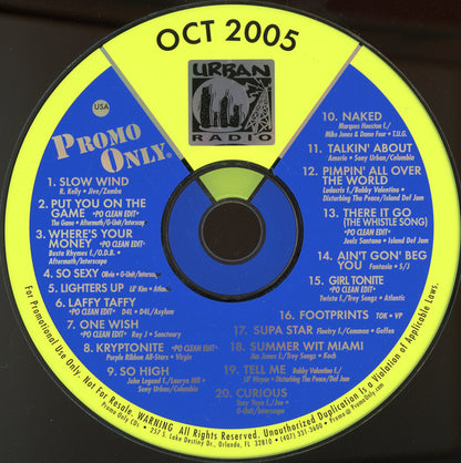 Various : Promo Only Urban Radio: October 2005 (CD, Comp, Promo)