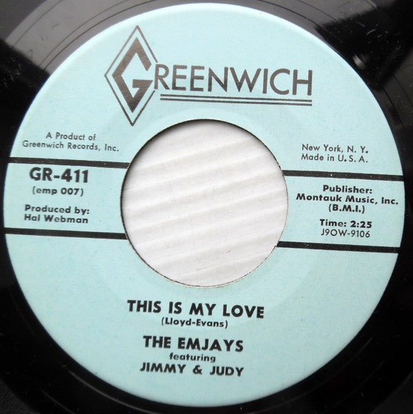 The Emjays : This Is My Love (7")