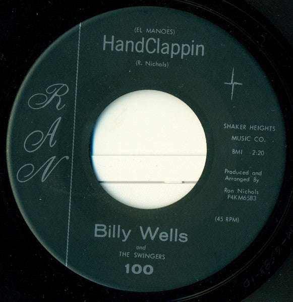 Billy Wells & The Swingers (25) : The Beaver / Handclappin (7", Single)