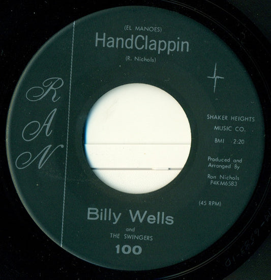 Billy Wells & The Swingers (25) : The Beaver / Handclappin (7", Single)