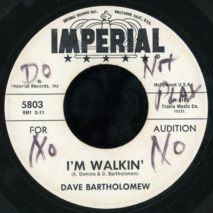 Dave Bartholomew : Going To The River / I'm Walkin' (7", Single, Promo)