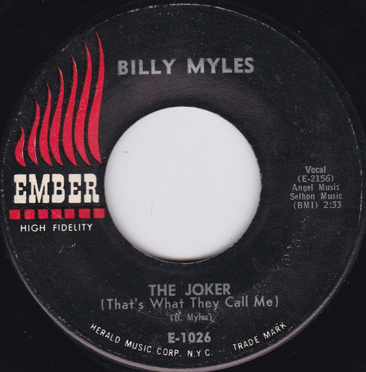 Billy Myles : The Joker (That's What They Call Me) / Honey Bee (7", Single, RE)