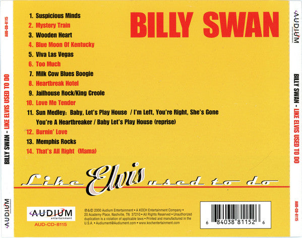 Billy Swan : Like Elvis Used To Do (CD, Album)