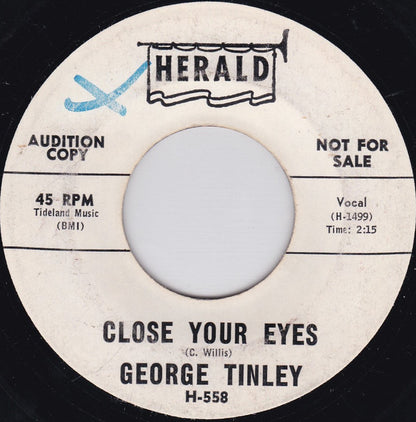 George Tindley : Heart Of Gold / Close Your Eyes (7", Promo)