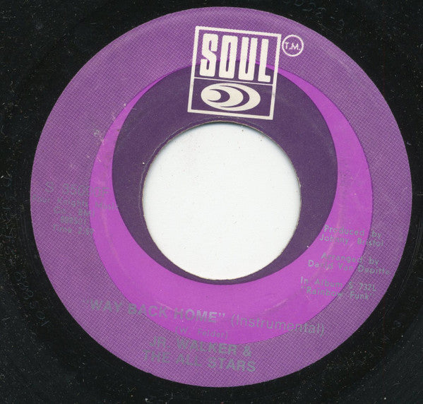 Junior Walker & The All Stars : Way Back Home (Vocal) / Way Back Home (Instrumental) (7", Single)