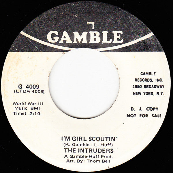 The Intruders : I'm Girl Scoutin' (7", Single, Promo)