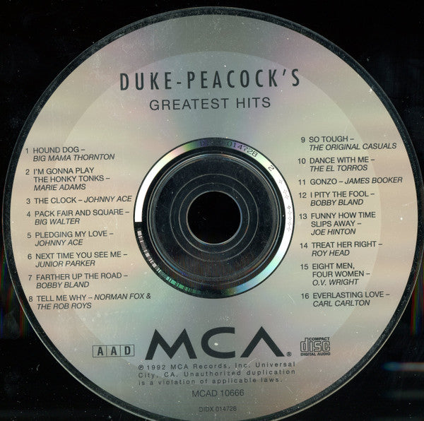 Various : Duke-Peacock's Greatest Hits (CD, Comp)