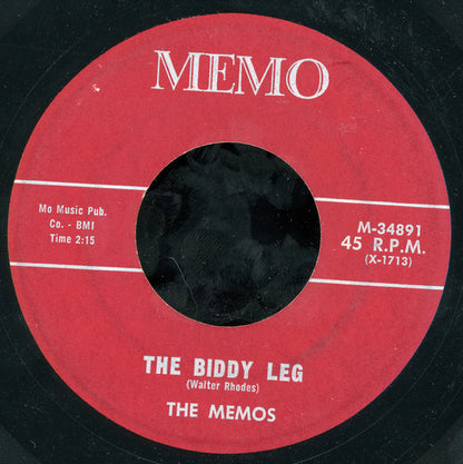 The Memos (2) : The Biddy Leg / My Type Of Girl (7", Single)