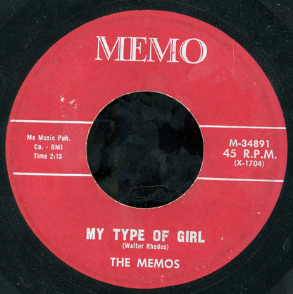 The Memos (2) : The Biddy Leg / My Type Of Girl (7", Single)