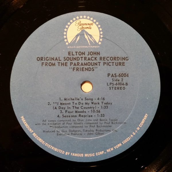 Elton John : Friends (LP, Album, RE, PRC)