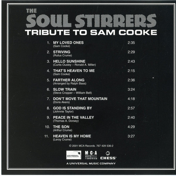 The Soul Stirrers : Tribute To Sam Cooke (CD, Album, RE)