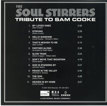 The Soul Stirrers : Tribute To Sam Cooke (CD, Album, RE)