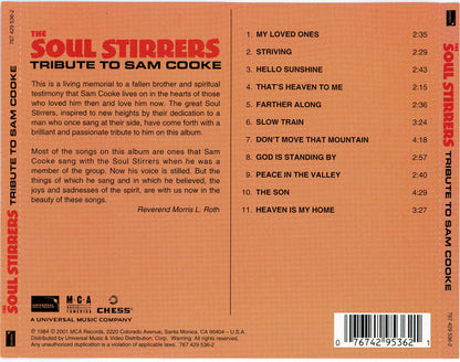 The Soul Stirrers : Tribute To Sam Cooke (CD, Album, RE)