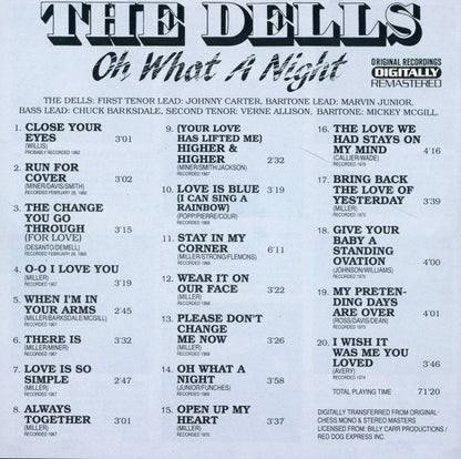 The Dells : Oh What A Night (CD, Comp, RM)