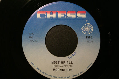 The Moonglows : Most Of All / She's Gone (7", RP)