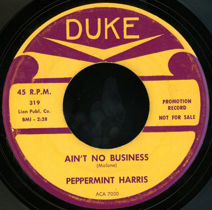 Peppermint Harris : Angel Child / Ain't No Business (7", Promo)