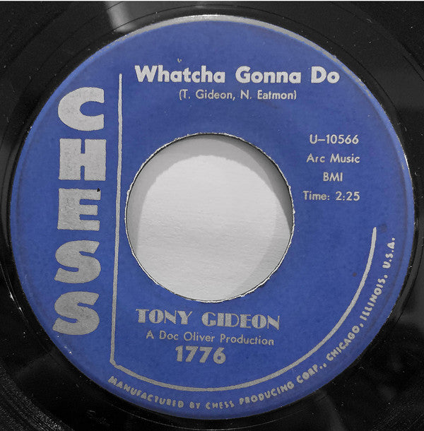 Tony Gideon : The Way You Move Me, Baby / Whatcha Gonna Do (7", Single)