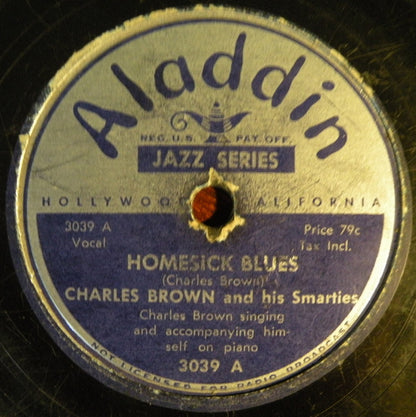 Charles Brown And His Smarties : Homesick Blues / Let's Have A Ball (Shellac, 10")
