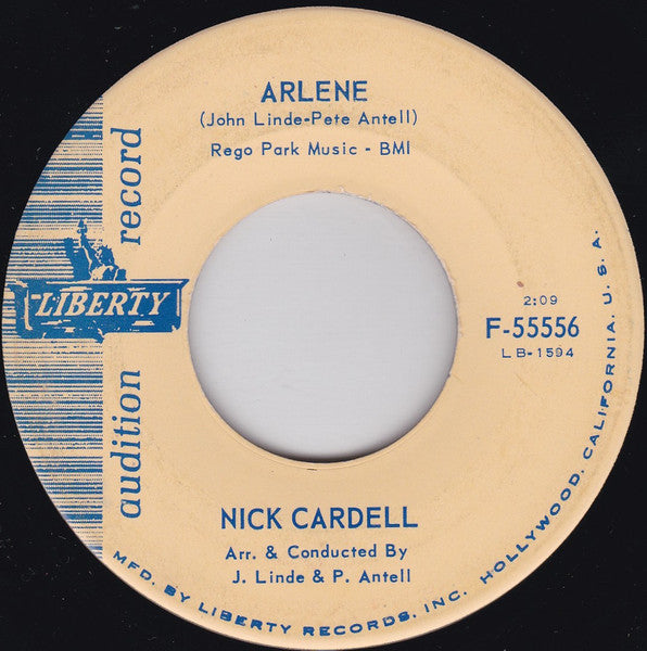 Nick Cardell : Arlene / How Can I Help It (7", Single, Promo)