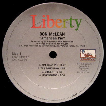 Don McLean : American Pie (LP, Album, Club, RE, Car)