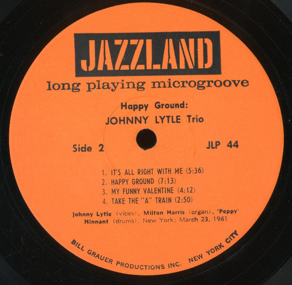 Johnny Lytle Trio : Happy Ground (LP, Album, Mono)