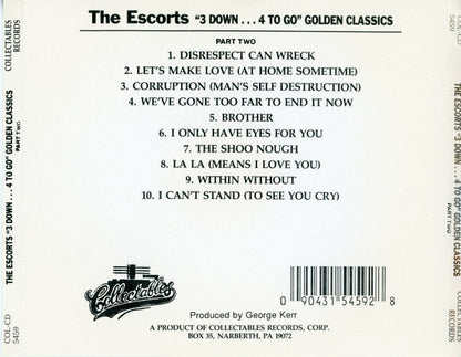 The Escorts : 3 Down...4 To Go Golden Classics Part 2 (CD)