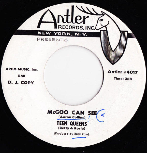 The Teen Queens : McGoo Can See / I Heard Violins (7", Promo)