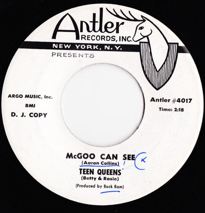 The Teen Queens : McGoo Can See / I Heard Violins (7", Promo)