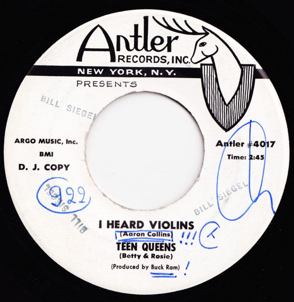 The Teen Queens : McGoo Can See / I Heard Violins (7", Promo)