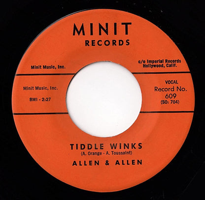 Allen & Allen : Tiddle Winks (7", Mono, Styrene)