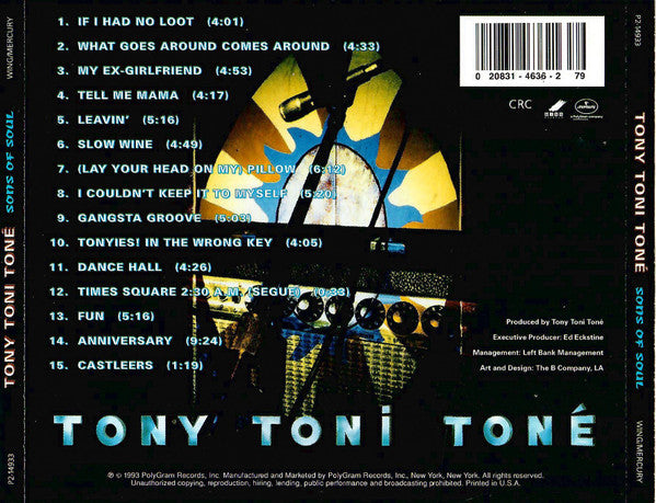 Tony! Toni! Toné! : Sons Of Soul (CD, Album, Club)