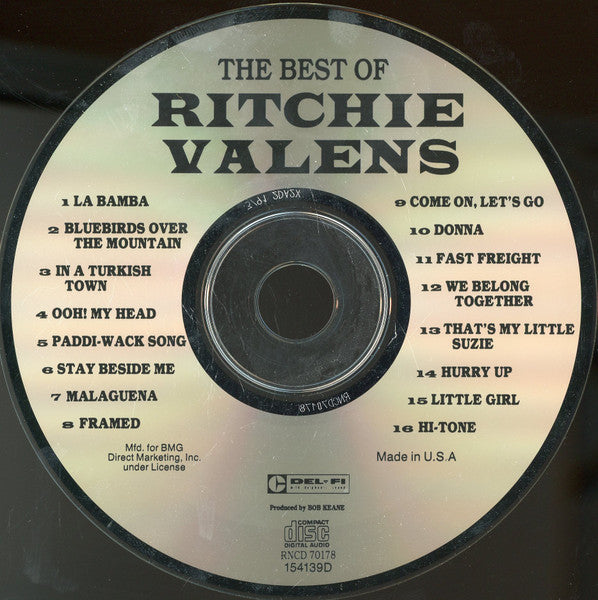 Ritchie Valens : The Best Of Ritchie Valens (CD, Comp, Club, RE)