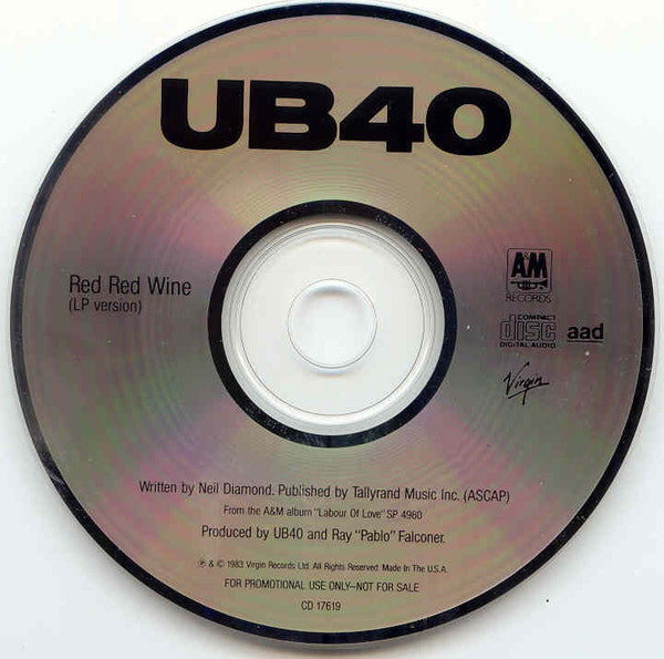 UB40 : Red Red Wine (CD, Single, Promo)
