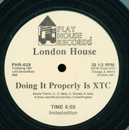 Denise Motto / London House : Tell Jack / Doing It Properly Is XTC (12", Ltd, Cle)