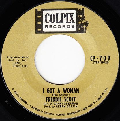 Freddie Scott (2) : I Got A Woman / Brand New World (7", Single, Styrene)