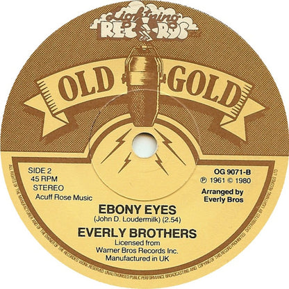 Everly Brothers : Walk Right Back / Ebony Eyes (7", Single, RE)