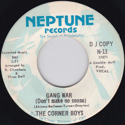 The Corner Boys (2) : Gang War (Don't Make No Sense) / Take It Easy Soul Brother (7", Single, Promo)