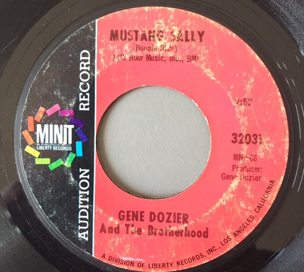 Gene Dozier And The Brotherhood : I Wanna Testify / Mustang Sally (7", Single, Promo, Styrene)