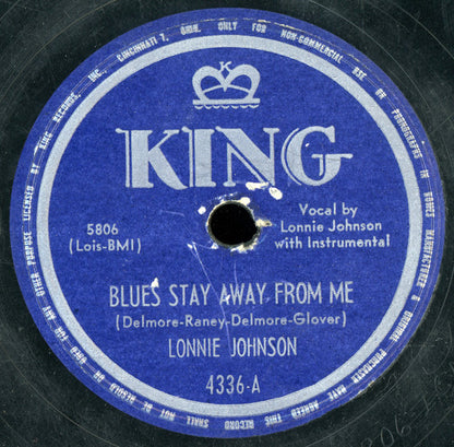 Lonnie Johnson (2) : Blues Stay Away From Me / Confused (Shellac, 10")