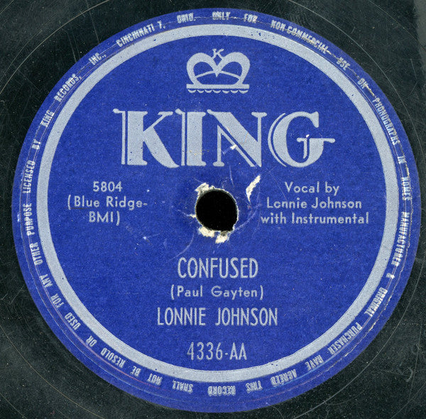Lonnie Johnson (2) : Blues Stay Away From Me / Confused (Shellac, 10")