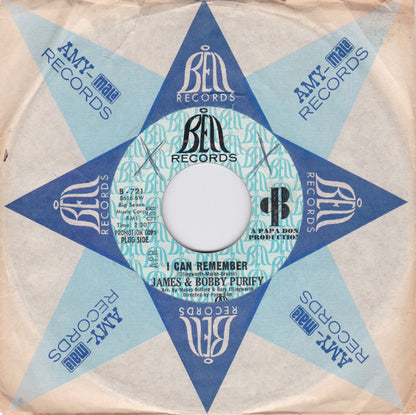 James & Bobby Purify : I Can Remember (7", Single, Promo, Styrene)