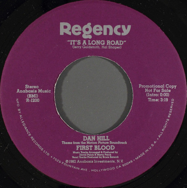 Dan Hill : It's A Long Road (7", Promo)