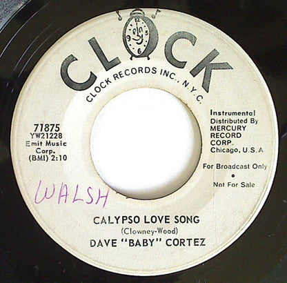Dave "Baby" Cortez : Come On And Stomp (7", Promo)