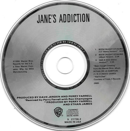 Jane's Addiction : Been Caught Stealing (CD, Maxi, Dig)