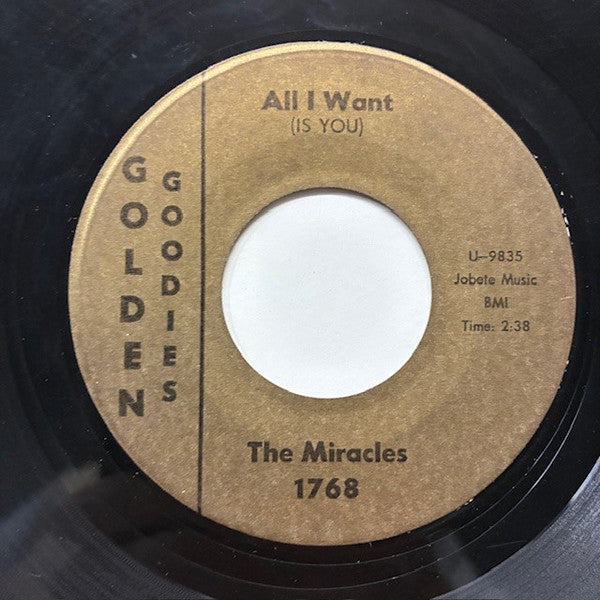 The Miracles : All I Want (Is You) / I Need A Change (7", RE)
