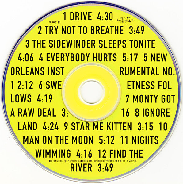 R.E.M. : Automatic For The People (CD, Album, Club, BMG)